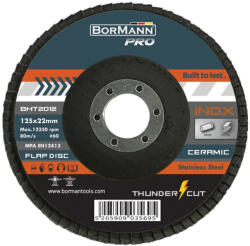 Bormann Lamele disc 20 buc, "THUNDER-CUT", INOX ceramic 125x22 #60 (BHT2012-20)