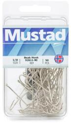 Mustad Long Shank Beak 2/0 Nickel 25pcs/bag (m4350200) - fishingoutlet