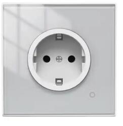 Tuya Priza inteligenta de perete, Wi-Fi, Rama din sticla, Monitorizare consum, 16A, Smart Life Tuya APP, Alb SmartWiz (SYBY-W-WIF-16A-EU)