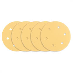 GRAPHITE Hârtie de Șlefuit cu Velcro, 225mm, K120, 5 bucăți, 6 găuri, pentru șlefuitor 59G264, 59G265 (54H030)