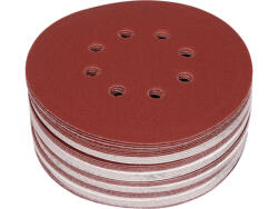 TOYA Disc fibră tip arici 150 mm / P180, 8 găuri, 50 buc (YT-834597)