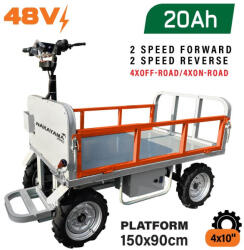 Nakayama Pro vehicul electric pentru transport marfă, încărcare maximă 1000 kg, 800W, dimensiuni platformă 150x90cm, cu scaun șofer (MB3150)