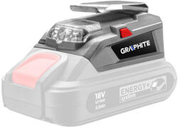 GRAPHITE Powerbank adaptor + lampă LED, Energy+, fără acumulator! (58G025)