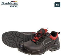 Bormann Pantof de siguranță S3, NEGRU, PIELE NUBUCK, IMPERMEABIL, LEON, Mărimea 41 (BPP8257)