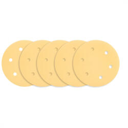 GRAPHITE Hârtie de Șlefuit cu Velcro, 225mm, K180, 5 bucăți, 6 găuri, pentru șlefuitor 59G264, 59G265 (54H031)