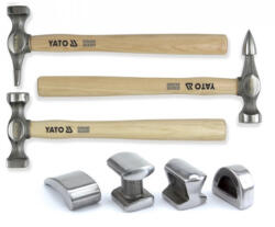 TOYA Set ciocane tinichigerie și îndreptare 7 piese (YT-4590) - mistertools Ciocan