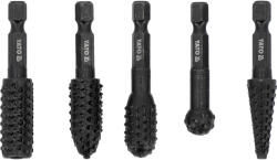 TOYA Set freze rotative lemn HEX 1/4" 5 piese (YT-61747) - mistertools Pila