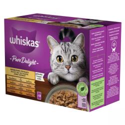 Whiskas alutasakos eledel válogatás szárnyas ízesítésben felnőtt macskák részére 12 x 85 g