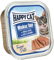 Happy Cat Minkas Duo - marha és lazac pástétom 16 x 100 g