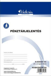 Victoria Nyomtatvány, pénztárjelentés, 25x2, A5, 'B. Kisker-104', 10 tömb/csomag (NVBKISKER104) (NVBKISKER104)
