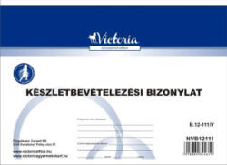 Victoria Nyomtatvány, készletbevételezési bizonylat, 25x4, A5, 'B. 12-111', 10 tömb/csomag (NVB12111) (NVB12111)