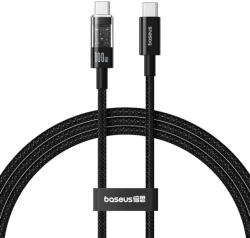 Baseus Data Cable Gem (P10373000111-01) Type-C to Type-C, Szuper Gyors Töltés 100W, 2m - Cluster Fekete