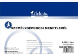 Victoria Nyomtatvány, menetlevél, személygépkocsi, 100 lap, A5, fekvő, , 'D. GÉPJ. 36. ', 10 tömb/csomag (NVDGEPJ36A5) (NVDGEPJ36A5)