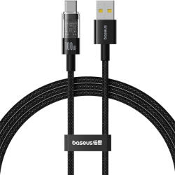 Baseus USB to Type-C Cluster Black Baseus Data Cable Gem (P10373002111-01) - Szupergyors töltés 100W, 2m