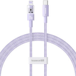 Baseus USB-C to Lightning 20W Gyors töltőkábel, 2m - Nebula Purple Baseus - Data Cable Gem (P10373001511-01)
