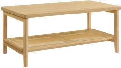 VASAGLE Bohó stílusú asztal tárolópolccal 55x100x45 cm tölgy bézs LCT240Y57