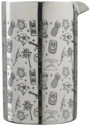  Duplafalú fém keverőpohár tiki mintás 700ml