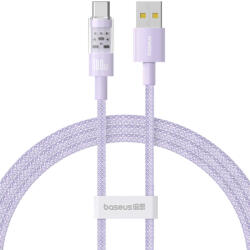 Baseus Data Cable Gem USB Type-C csatlakozóval, Szuper Gyors Töltés 100W, 2m - Nebula Purple