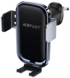 ACEFAST Autós Tartó Vezeték Nélküli Töltéssel (D39) - Légbeömlőre, Napelemmel, Akkumulátorral, Automatikus Karokkal, 300mAh - Fekete