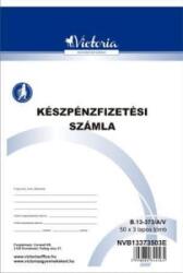 Victoria Nyomtatvány, készpénzfizetési számlatömb, egy ÁFÁs, 50x3, A5, , 'B. 13-373', 10 tömb/csomag (NVB13373503E) (NVB13373503E)