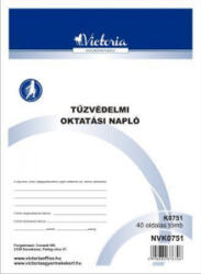 Victoria Nyomtatvány, tűzvédelmi oktatási napló, 40 oldal, A4, , 10 tömb/csomag (NVKO751) (NVKO751) - aqua