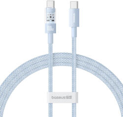 Baseus Data Cable Gem - Type-C to Type-C, Szupergyors Töltés 100W, 2m - Galaxy Kék