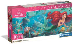  Disney Hercegnők Ariel 1000 db-os panorama Compact puzzle Clementoni (JAVCMC39893)