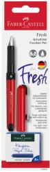 Faber-Castell Stilou scolar vario + 6 rezerve Faber-Castell FC149898, Rosu (FC149898/ROSU)