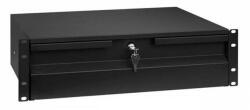Stalflex RD19-3U-B - 19" Zárható Rack Fiók - 3U, 320mm, Fekete