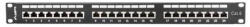 Lanberg PPS6-1024-B 19" 1U 24port Cat. 6 FTP árnyékolt fekete patch panel - pepita