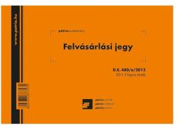  D. E. 480/A/2012 A5 50x3 lapos Felvásárlási jegy nyomtatvány (D.E.480/A/2012) - officedepot