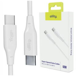 Allity Cablu de date si incarcare Allity AUC-02 USB-C to USB-C 60W 2m Alb - vexio