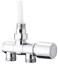 Icma art. 908 dizájn-radiátorszelep, 1/2" M24x1, 5, termosztát-opcióval, injektorcsöves, króm