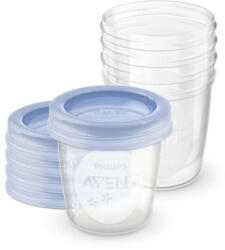 Philips Avent Recipiente pentru depozitarea laptelui matern, 5 bucati, SCF619/05, Philips Avent