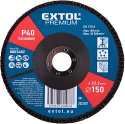 Extol lamellás csiszolótárcsa, ferde korund, átmérő 150 mm, P40 8803482 (8803482)
