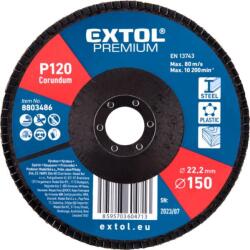 Extol Lamellás csiszolótárcsa, ferde korund, átmérő 150 mm, P120 8803486 (8803486)