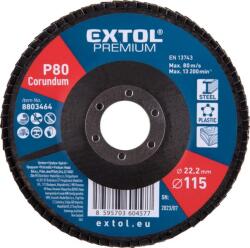 Extol lamellás csiszolótárcsa, ferde korund, átmérő 115 mm, P80 8803464 (8803464)