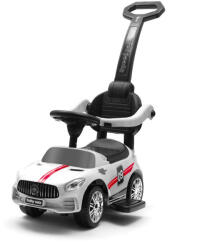 Baby Mix bébitaxi tolókarral RACER fehér - pepita