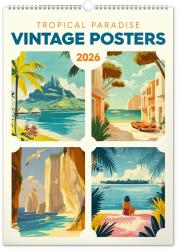 REALSYSTEM Vintage Posters 2026 Tropical Paradise 6094-TP falinaptár (6094-TP) - pcx