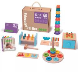 Tooky Toy Tooky Toy: Комплект за развитие за бебета, дърво - 60 части (TK752)