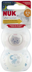 Nuk Star Night&Day szilikon játszó- és altatócumi 0-6 hó 2 db (lány)