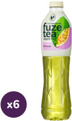 FUZETEA maracuja ízű szénsavmentes üdítőital zöld tea kivonattal, édesítőszerekkel (6x1, 5 liter)