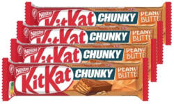 KITKAT Chunky földimogyorós krémmel bevont ropogós ostya tejcsokoládéban (4x42 g) - Szavatossági idő: 2026.09. 26