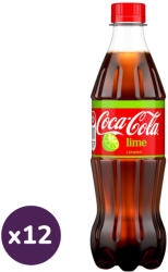 Coca-Cola Lime cola-és lime ízű szénsavas üdítőital (12x500 ml)