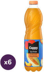 Cappy Ice Fruit alma-őszibarack-sárgadinnye szénsavmentes ital citromfű ízesítéssel (6x1, 5 liter)