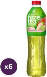 FUZETEA eper-aloe vera ízű szénsavmentes üdítőital zöld tea kivonattal (6x1, 5 liter)