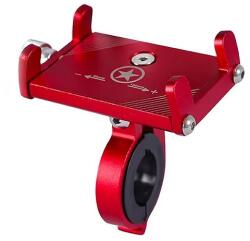 Spyral Star kormányra szerelhető okostelefon tartó, alu, piros