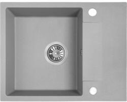 Laveo RIO MINI szürke egymedencés kis csepptálcás mosogató ajándék szifonnal (SBF_513R)