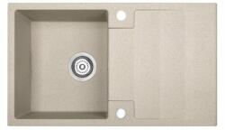 Laveo RIO Max bézs egymedencés csepptálcás mosogató ajándék szifonnal (SRF_411R)