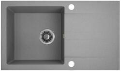 Laveo RIO Max szürke egymedencés csepptálcás mosogató ajándék szifonnal (SRF_511R)
